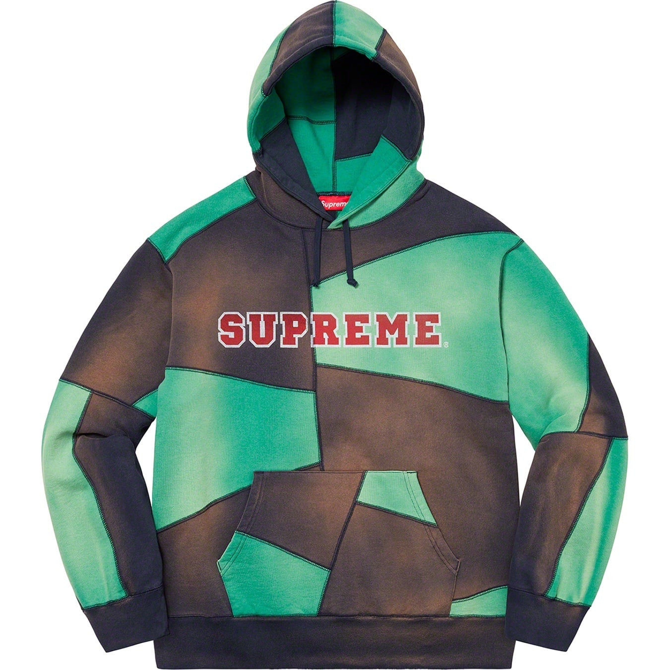 Patchwork Hooded Sweatshirt view 3